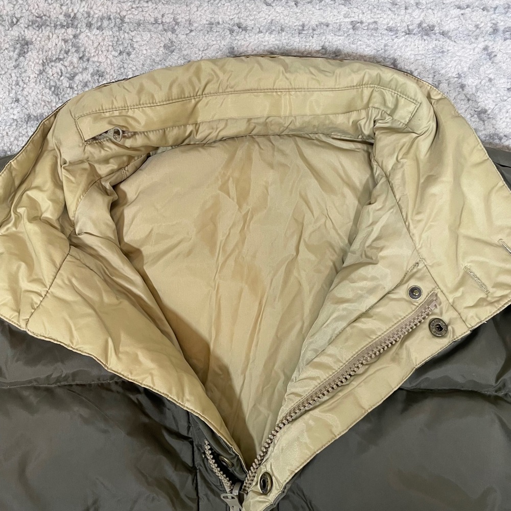 American Eagle Outfitters Reversible Down Puffer Jacket Hideaway Hood Mens L Y2K - Picture 9 of 9